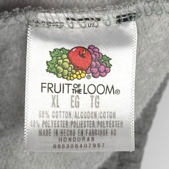 Fruit of the Loom XL Grey Fleece Sweatpants Cord Waist Pocket Open - Picture 4 of 4